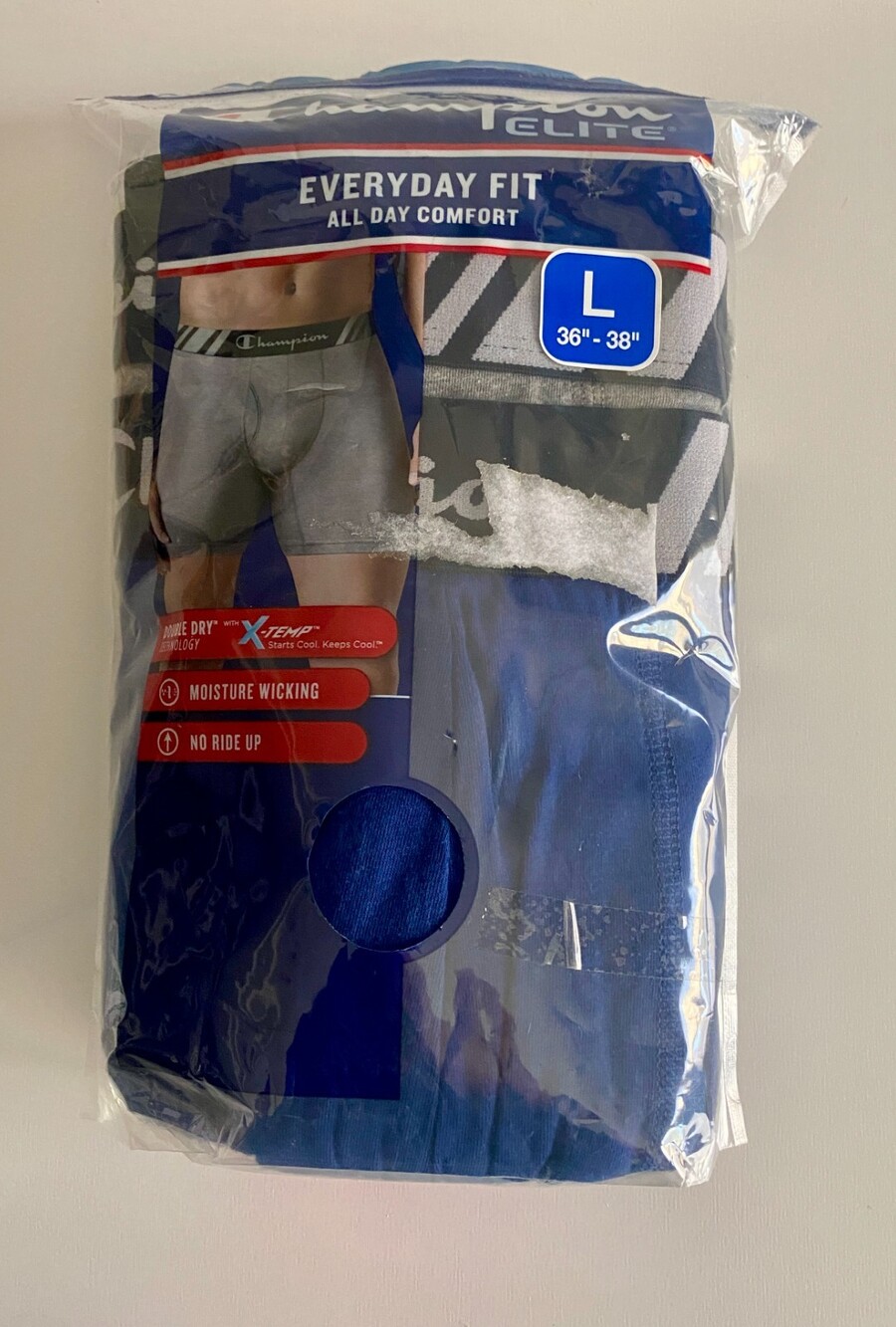 Champion Elite Men's Boxer Briefs 5-Pack Size L 36-38 Open Package Unused